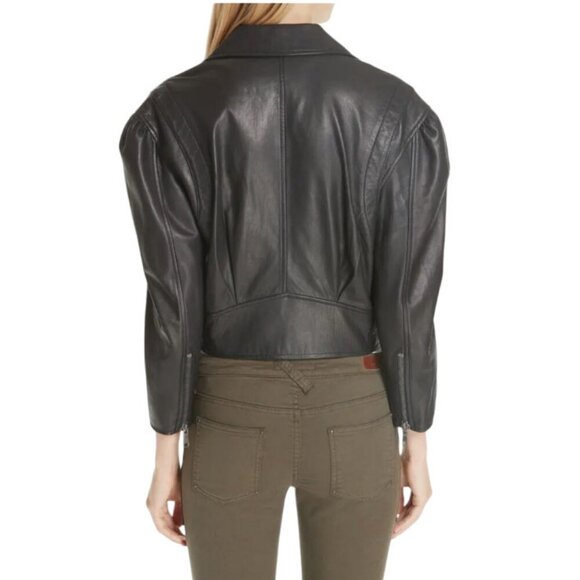 Brand New with Tags Joie Black Leather Jacket Classic and Versatile Style - Picture 6 of 16